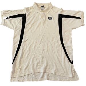 Vintage Reebok Oakland Raiders Las Vegas Raiders Polo Shirt Football NFL Mens XL